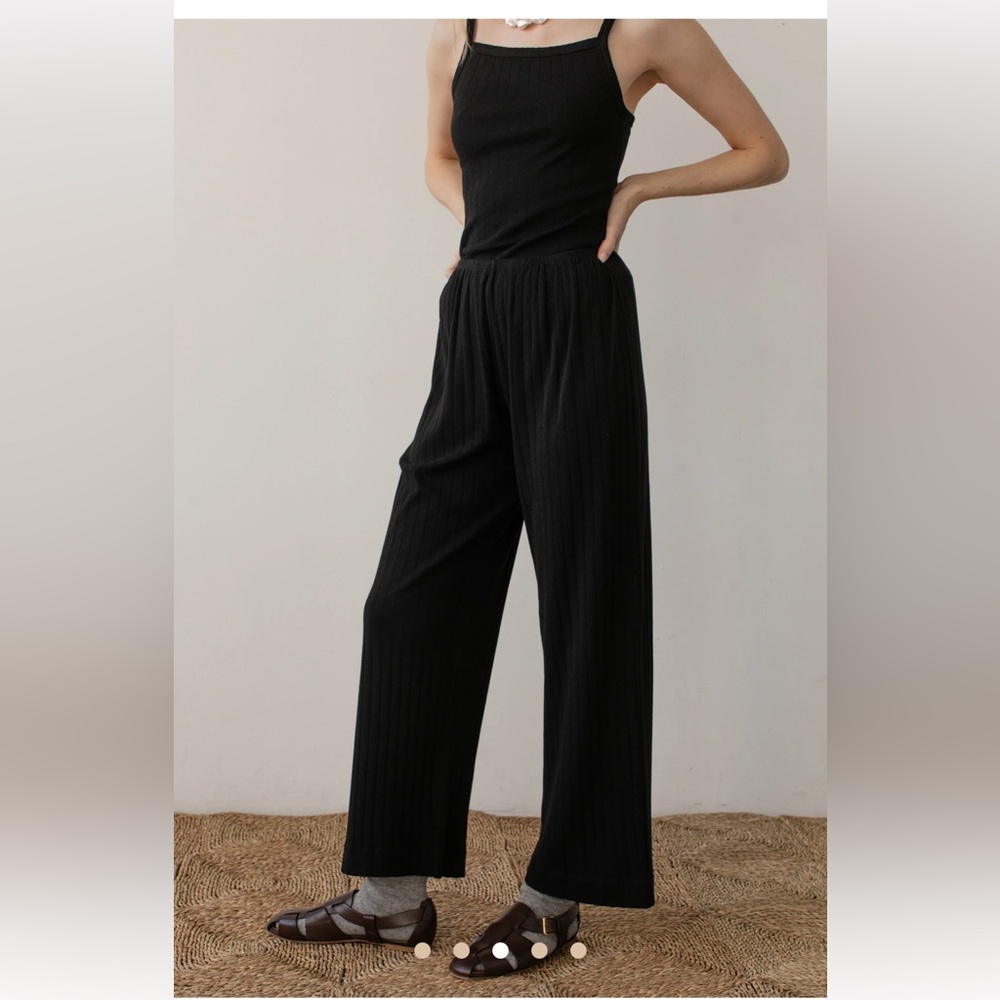 DONNI the pointelle simple crop pants